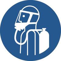 use breathing equipment SCBA vector