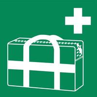 Medical grab bag iso symbol vector