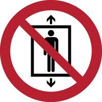 do not use this lift for people iso prohibition symbol vector