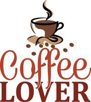 coffee lover t shirt design vector