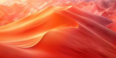 AI generated abstract background, dreamscape, fiery desert, red dunes photo