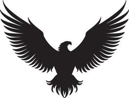 águila silueta vector ilustración blanco antecedentes