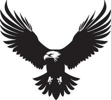 Eagle Silhouette Vector Illustration White Background