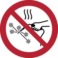hot works prohibited iso symbol vector