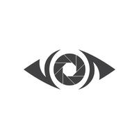 Camera lens shutter logo vector