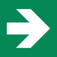 90 degree direction arrow iso symbol vector