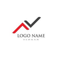 A V or N Letter Logo vector