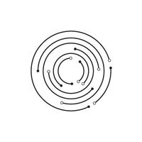 icono de línea de circuito vector