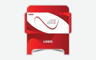 Corporate unique envelope design template vector