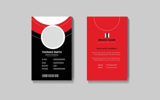 Professional identity card template vector