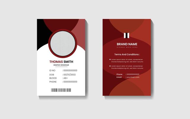Professional identity card template