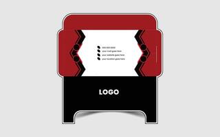 Corporate unique envelope design template vector