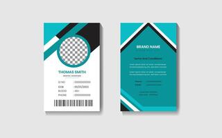 Professional identity card template vector