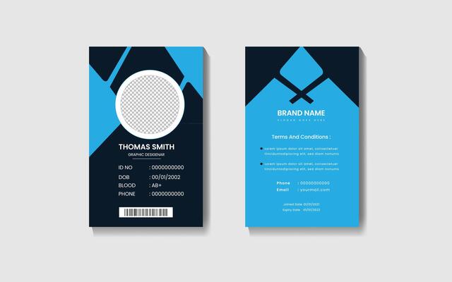 Professional identity card template