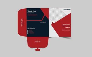 Presentation folder design template vector