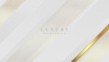 Luxurious white background with sparkling gold and glitter. modern elegant abstract background vector