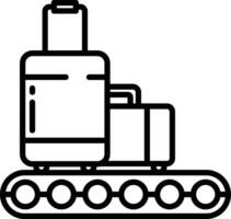 Conveyor outline vector illustration