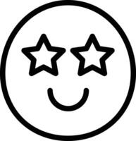 Excited vector icon