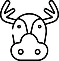 Moose outline vector illustration