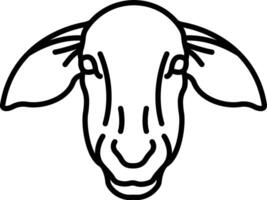 Sheep face outline vector illustration