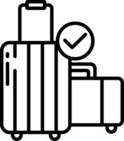 Baggage reclaim outline vector illustration