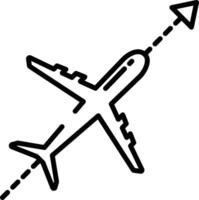 Flight Direction outline vector illustration