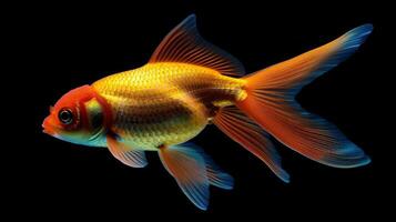 AI generated Close Up of Goldfish in Aquarium photo