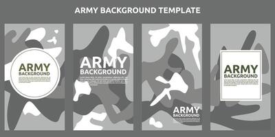 Monochrome Camouflage Army Pattern Social Media banner Template  . Perfect for your promotion banner on social media. feed background design. vector