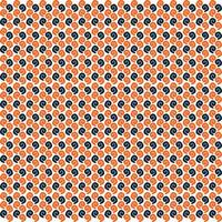 Abstract black and orange vector pattern with circles