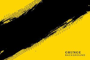 Abstract yellow and black color grunge background vector