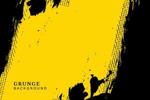 Abstract yellow and black color grunge background vector