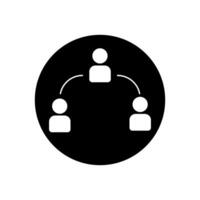 Referral program icon vector. Referral illustration sign. Team symbol. Management logo. vector