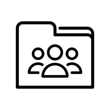 Users icon vector. Data archive illustration sign. Database symbol. User data logo. vector