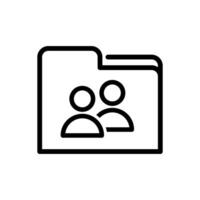 Users icon vector. Data archive illustration sign. Database symbol. User data logo. vector