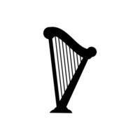 Harp icon vector. Music illustration sign. Orchestra symbol or logo. vector