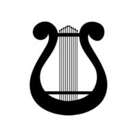 Harp icon vector. Music illustration sign. Orchestra symbol or logo. vector