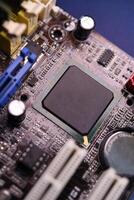The controller chip is on the motherboard. An integrated circuit. photo