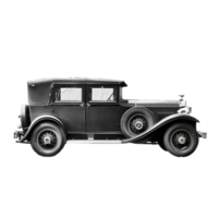 AI generated Vintage classic car 1920s side view isolated photo png