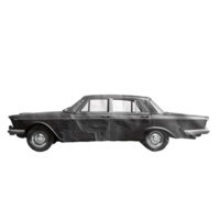 AI generated Vintage classic car side view isolated photo png