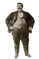 AI generated Vintage photo of a fat cute man isolated image png