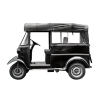 AI generated Vintage asian tuc tuc isolated photo png