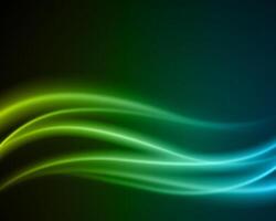 Green Waves on Abstract Background vector