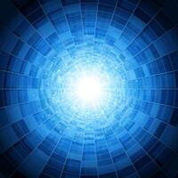 Bright Light in Middle of Blue Background vector