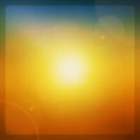 Blurry Bright Sun in Sky vector