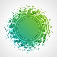 Green Digital Vortex on Abstract Background vector