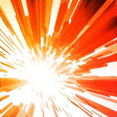 Burst of Orange Abstract Energy