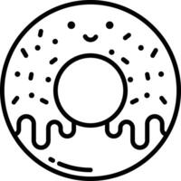 Donuts outline vector illustration