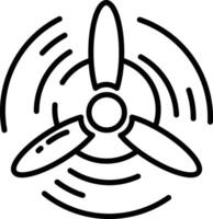 Propeller outline vector illustration