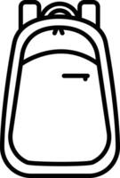 Backpack outline vector illustration