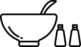 Soup outline vector illustration